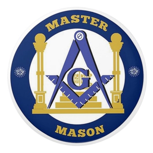Freemason Keramische Knop (Voorkant)