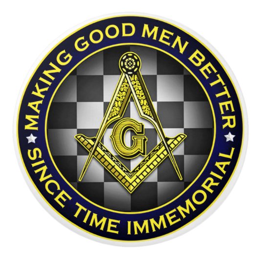 Freemason Keramische Knop (Voorkant)