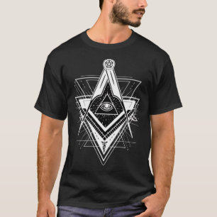Freemason Loge Kompas Blackcraft Gothic Boho Occu T-shirt