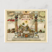 Freemason Masonic Emblematic Chart Briefkaart (Voorkant)