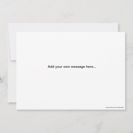 Freemason Masonic Emblematic Chart Invitation Card Kaart (Achterkant)