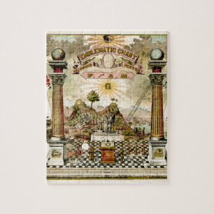 Freemason Masonic Emblematic Chart Legpuzzel