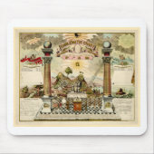 Freemason Masonic Emblematic Chart Muismat (Voorkant)