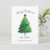 Freemason Masonic Pine Merry Christmas Tree Feestdagenkaart (Staand voorkant)