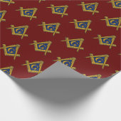 Freemason Masonic Square and Compass Freemasonry Cadeaupapier (Hoek)