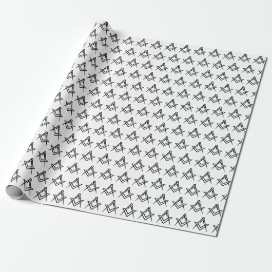 Freemason Masonic Square and Compass Freemasonry Cadeaupapier (Uitgerold)