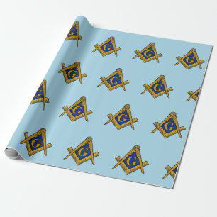 Freemason Masonic Square and Compass Freemasonry Cadeaupapier