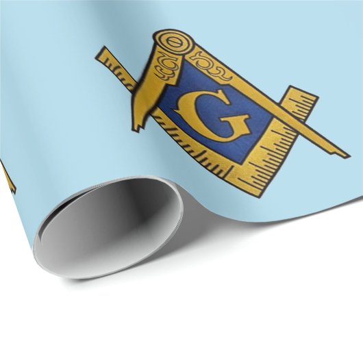 Freemason Masonic Square and Compass Freemasonry Cadeaupapier (Rol Hoek)