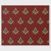 Freemason Masonic Square and Compass Freemasonry Cadeaupapier (Vlak)