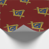 Freemason Masonic Square and Compass Freemasonry Cadeaupapier (Hoek)