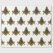 Freemason Masonic Square and Compass Freemasonry Cadeaupapier (Vlak)