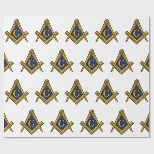 Freemason Masonic Square and Compass Freemasonry Cadeaupapier (Vlak)