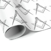 Freemason Masonic Square and Compass Freemasonry Cadeaupapier (Rol Hoek)