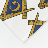 Freemason Masonic Square and Compass Freemasonry Fleece Deken (Hoek)