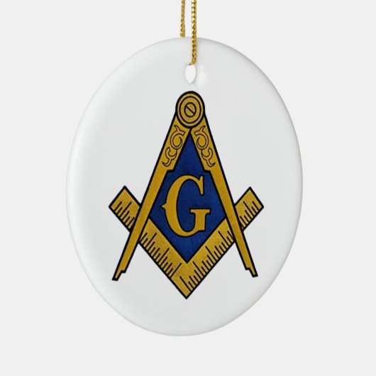 Freemason Masonic Square and Compass Freemasonry Keramisch Ornament (Rechts)