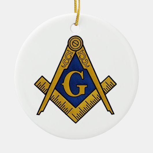 Freemason Masonic Square and Compass Freemasonry Keramisch Ornament (Voorkant)