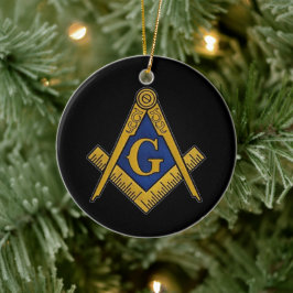 Freemason Masonic Square and Compass Freemasonry Keramisch Ornament