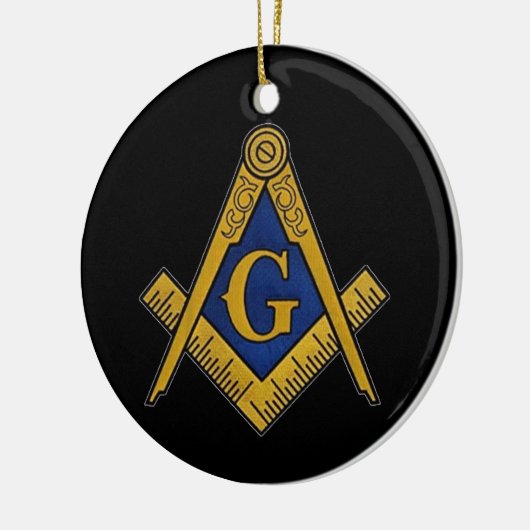 Freemason Masonic Square and Compass Freemasonry Keramisch Ornament (Links)