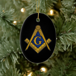 Freemason Masonic Square and Compass Freemasonry Keramisch Ornament