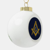 Freemason Masonic Square and Compass Freemasonry Keramische Bal Ornament (Links)
