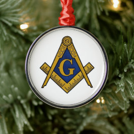 Freemason Masonic Square and Compass Freemasonry Metalen Ornament