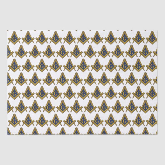 Freemason Masonic Square and Compass Freemasonry Tissuepapier (Voorkant)