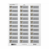 Freemason Masonic Square and Compass Grey Etiket (Full Sheet)