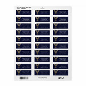 Freemason Masonic Square and Compass Navy Blue Etiket (Full Sheet)