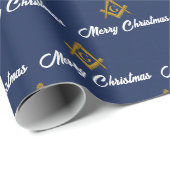 Freemason Masonic Square Freemasonry Christmas  Cadeaupapier (Rol Hoek)