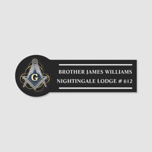 Freemason Naamplaatje (Voorkant)