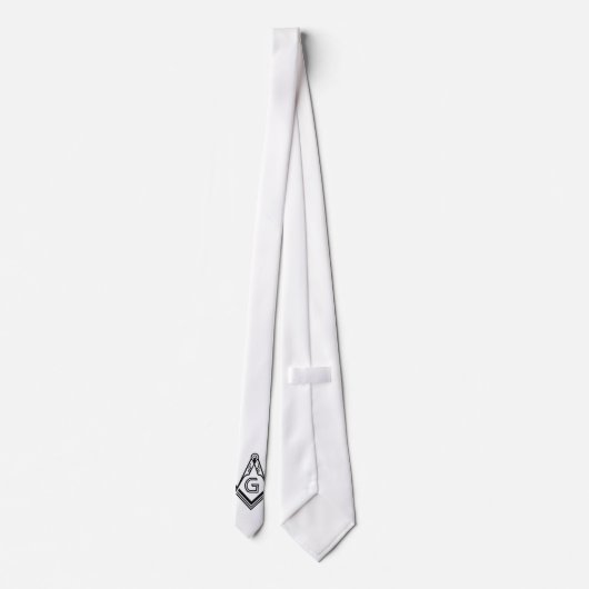 Freemason Necktie - Cravate maçonnique blanche mod (Dos)