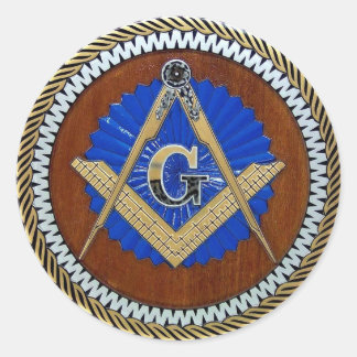 freemason NWO complot square & compass Ronde Sticker