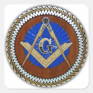 freemason NWO complot square & compass Vierkante Sticker
