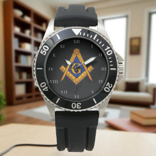 Freemason Square and Compass Charity Masonic Horloge