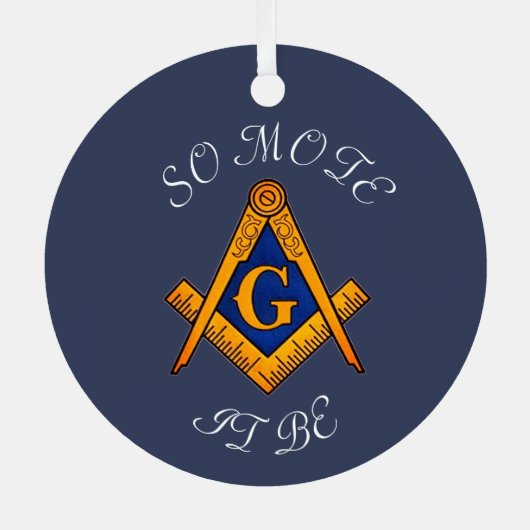 Freemason Square and Compass Charity Masonic Metalen Ornament (Achterkant)