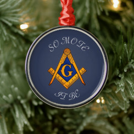 Freemason Square and Compass Charity Masonic Metalen Ornament