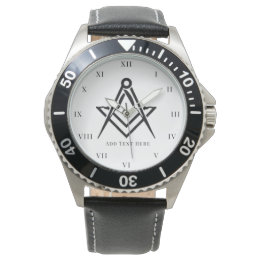 Freemason Square and Compass Charity Masonic Watch Horloge