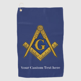 Freemason Square en Compass Masonic Gift Golfer Golfhanddoek