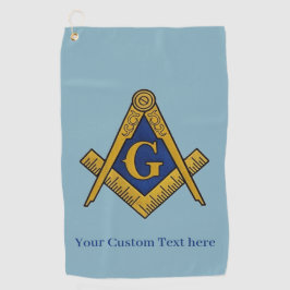 Freemason Square en Compass Masonic Gift Golfer Golfhanddoek