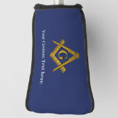 Freemason Square en Compass Masonic Gift Golfer Golfheadcover (Draai 90)