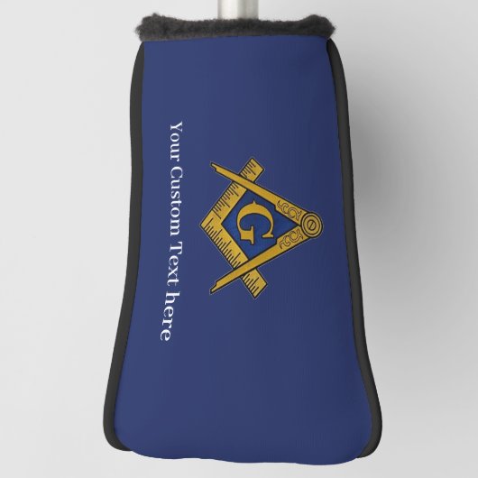 Freemason Square en Compass Masonic Gift Golfer Golfheadcover (Draai 90)