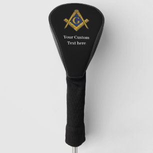 Freemason Square en Compass Masonic Gift Golfer Golfheadcover