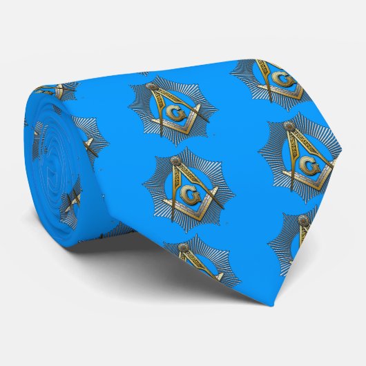 Freemason square en compass stropdas (Opgerold)