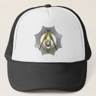 Freemason square en compass trucker pet