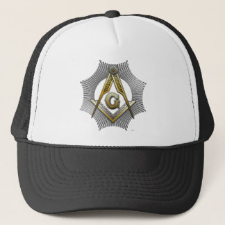 Freemason square en compass trucker pet