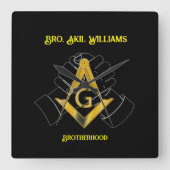 Freemason Vierkante Klok (Voorkant)