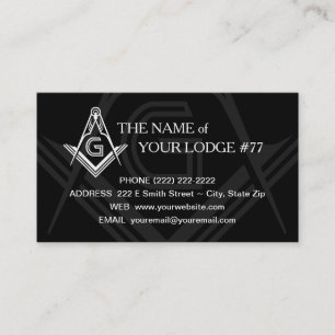 Freemason Visitekaartje - Masonic Custom Card