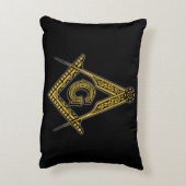 Freemason (zwart en goud) accent kussen (Achterkant (Verticaal))