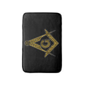 Freemason (zwart en goud) badmat (Voorkant Verticaal)