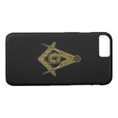 Freemason (zwart en goud) Case-Mate iPhone case (Achterkant (Horizontaal))